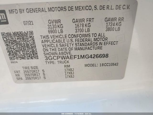 Chevrolet Silverado 1500 2wd  Short Bed Wt Image 10